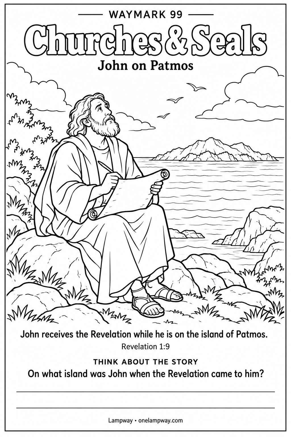 John receives the Revelation while he is on the island of Patmos. Revelation 1:9. On what island was John when the Revelation came to him?
